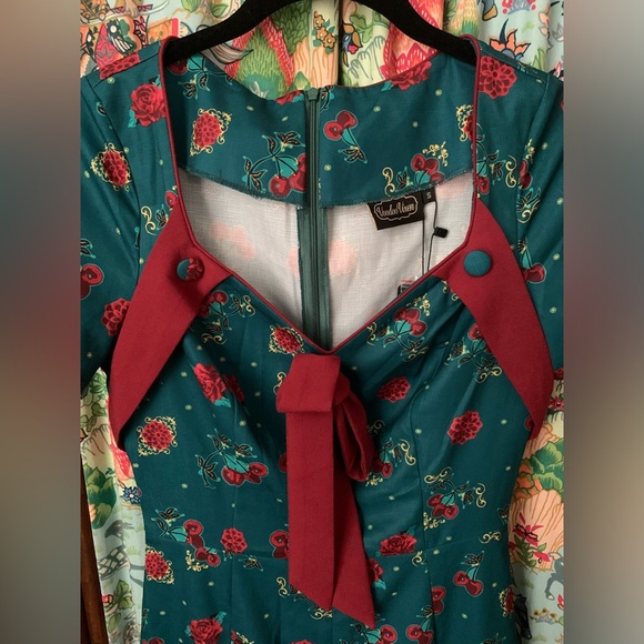 NWT Voodoo Vixen Cherry Floral Blossom Dress - Picture 3 of 7